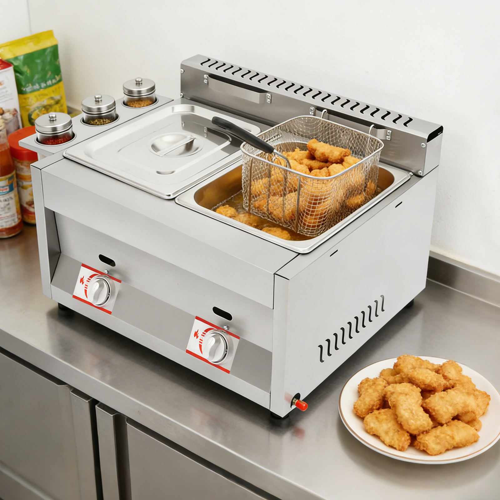 Gewerbliche Doppel-Tank-Fritte – Deep Fryer Stainless Bewertung und Preis
