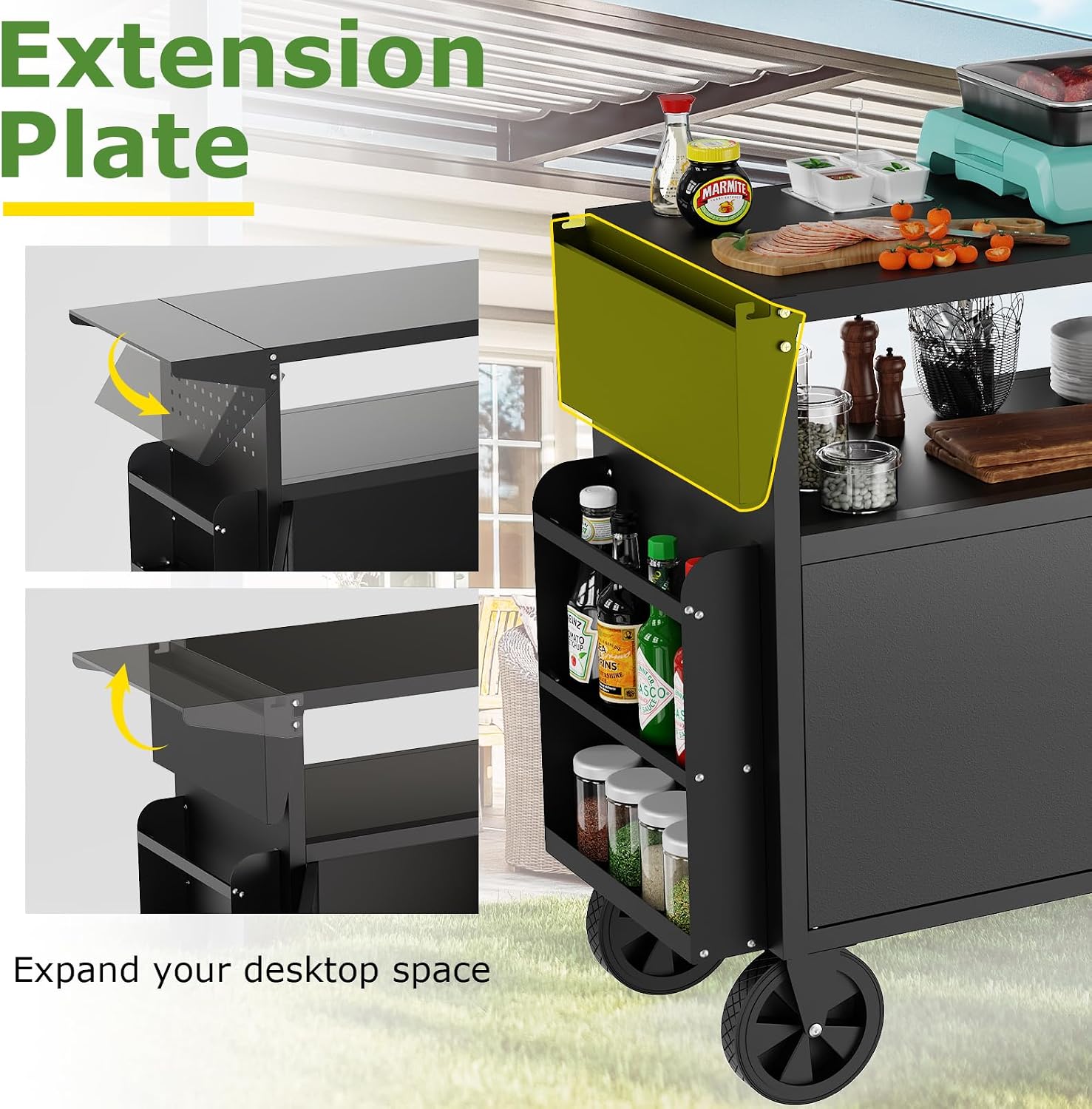 Outdoor-Grillwagen mit Staurau – Kitchen Appliances Organizer Bewertung und Preis