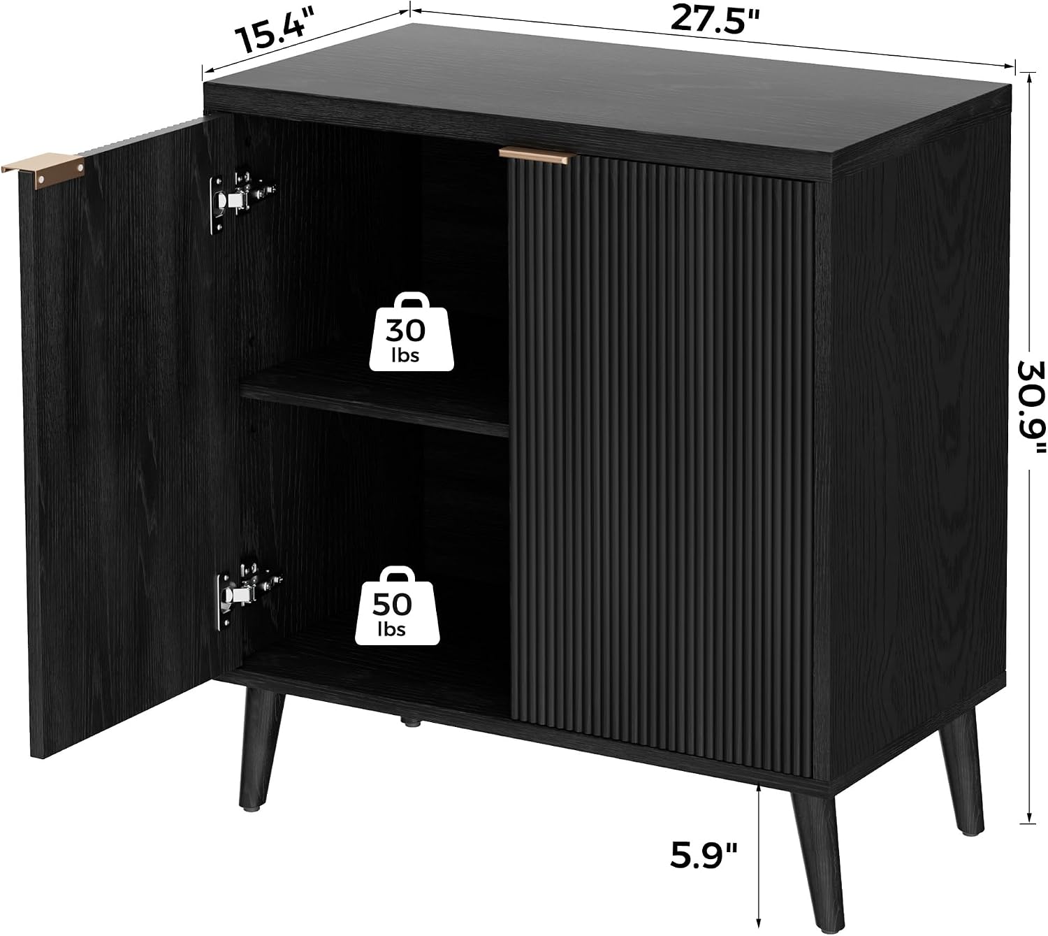 Geriffeltes Buffet-Sideboard m – Kitchen Appliances Organizer Bewertung und Preis