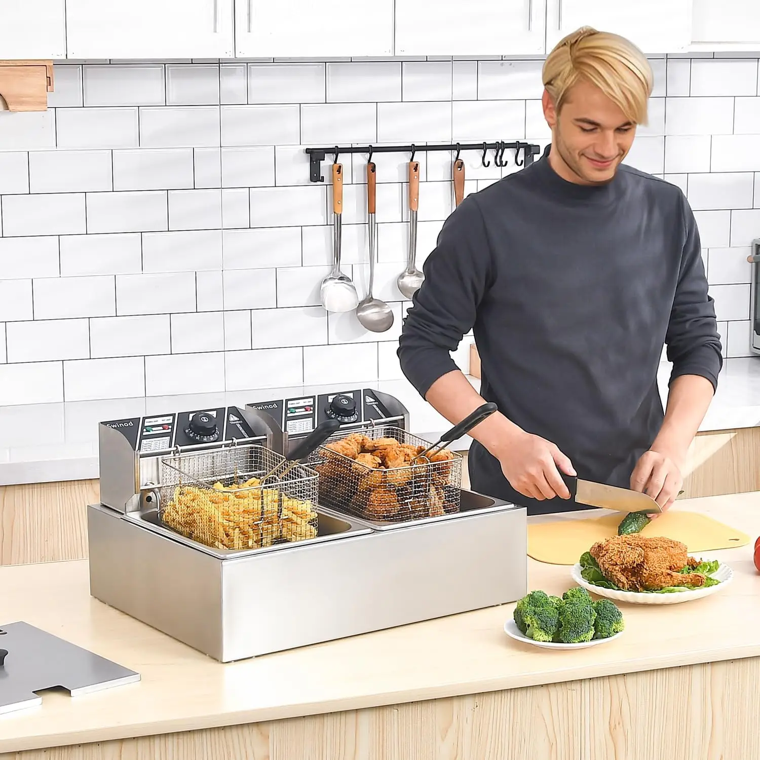 Gewerbliche Fritteuse mit Körb – Deep Fryer Stainless Bewertung und Preis